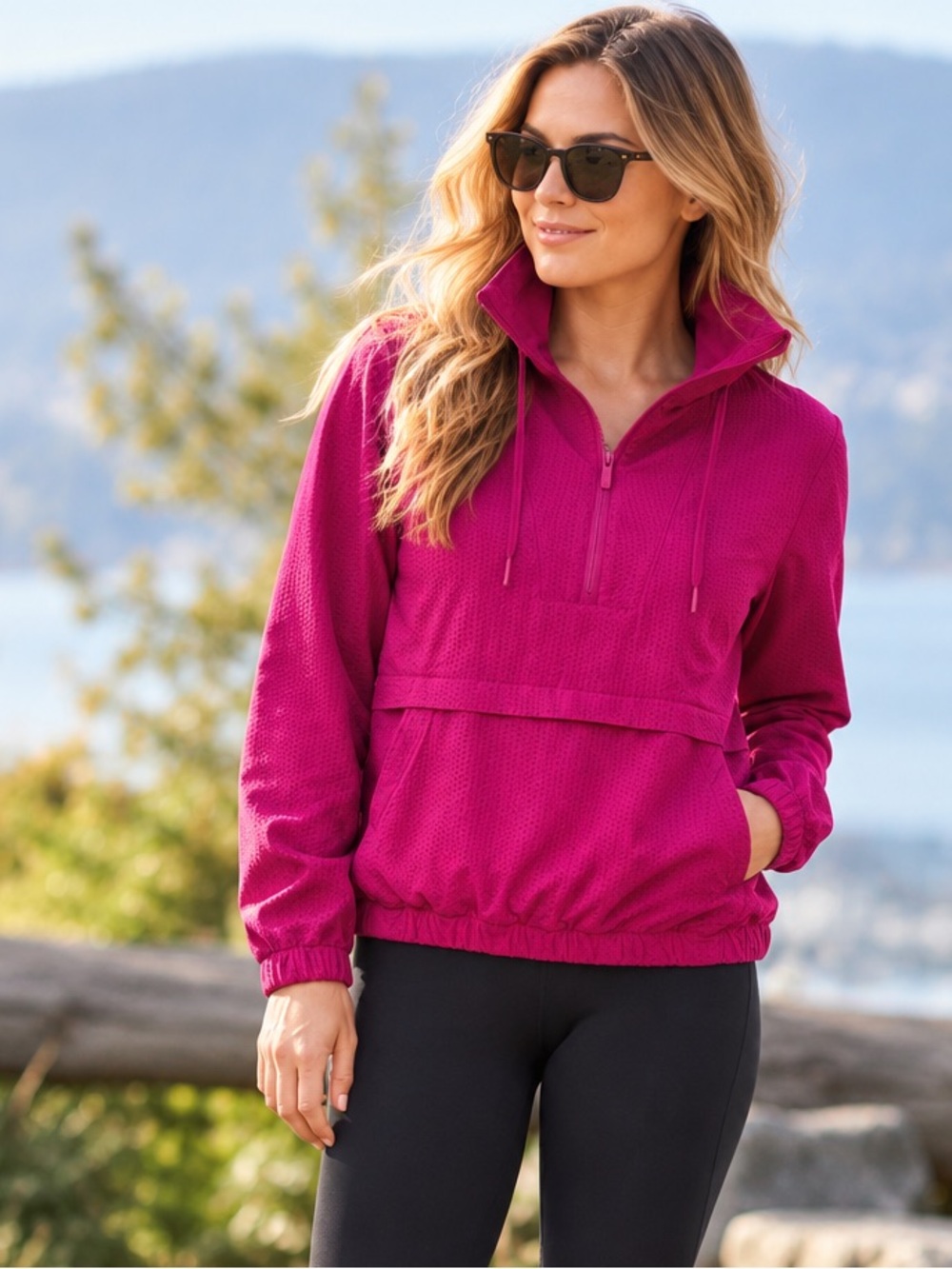lululemon athletica Pack Lite Magenta Half-Zip Jacket